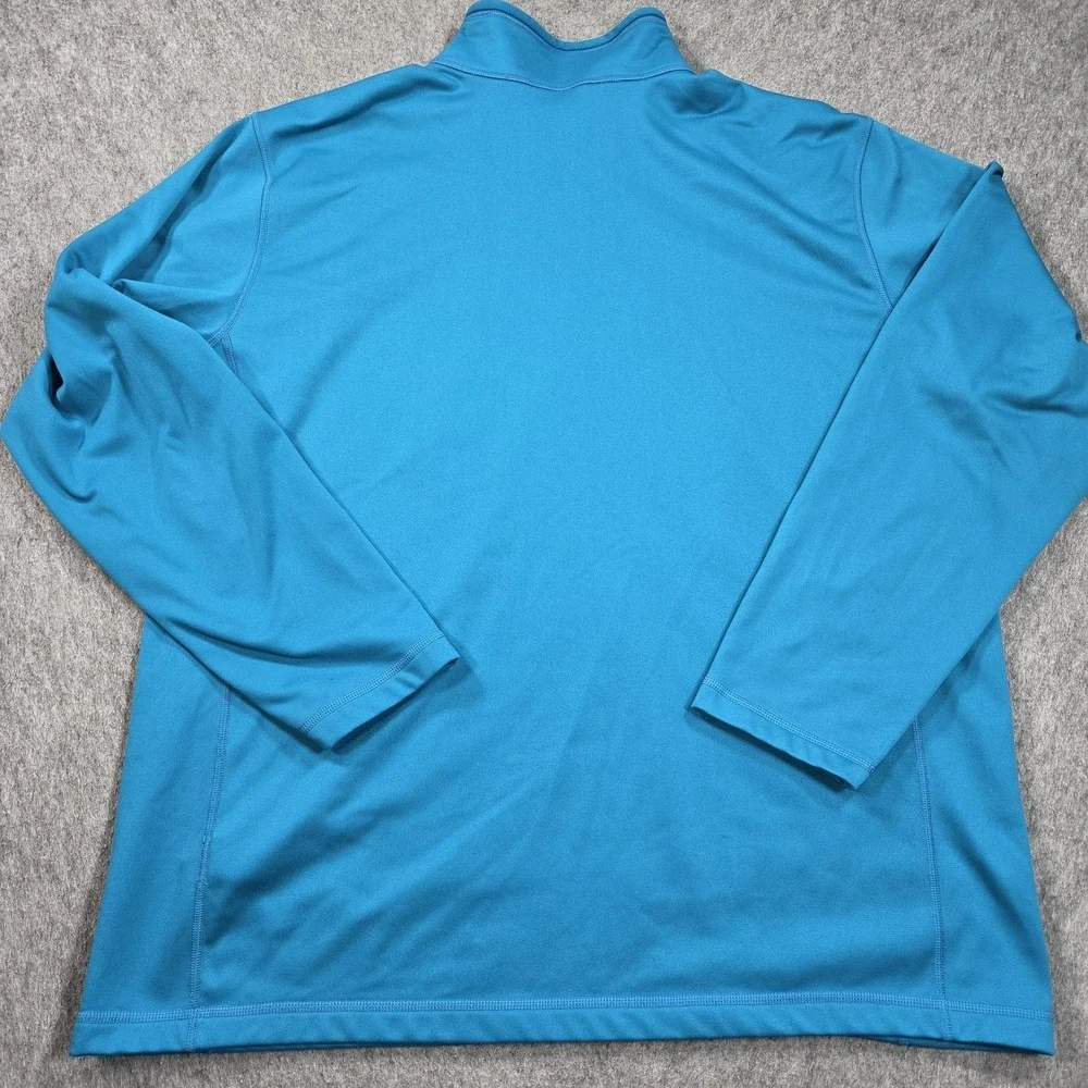 The North Face Pullover Mens 2XL Blue Long Sleeve Fleece 1/4 Zip Hiking Top
